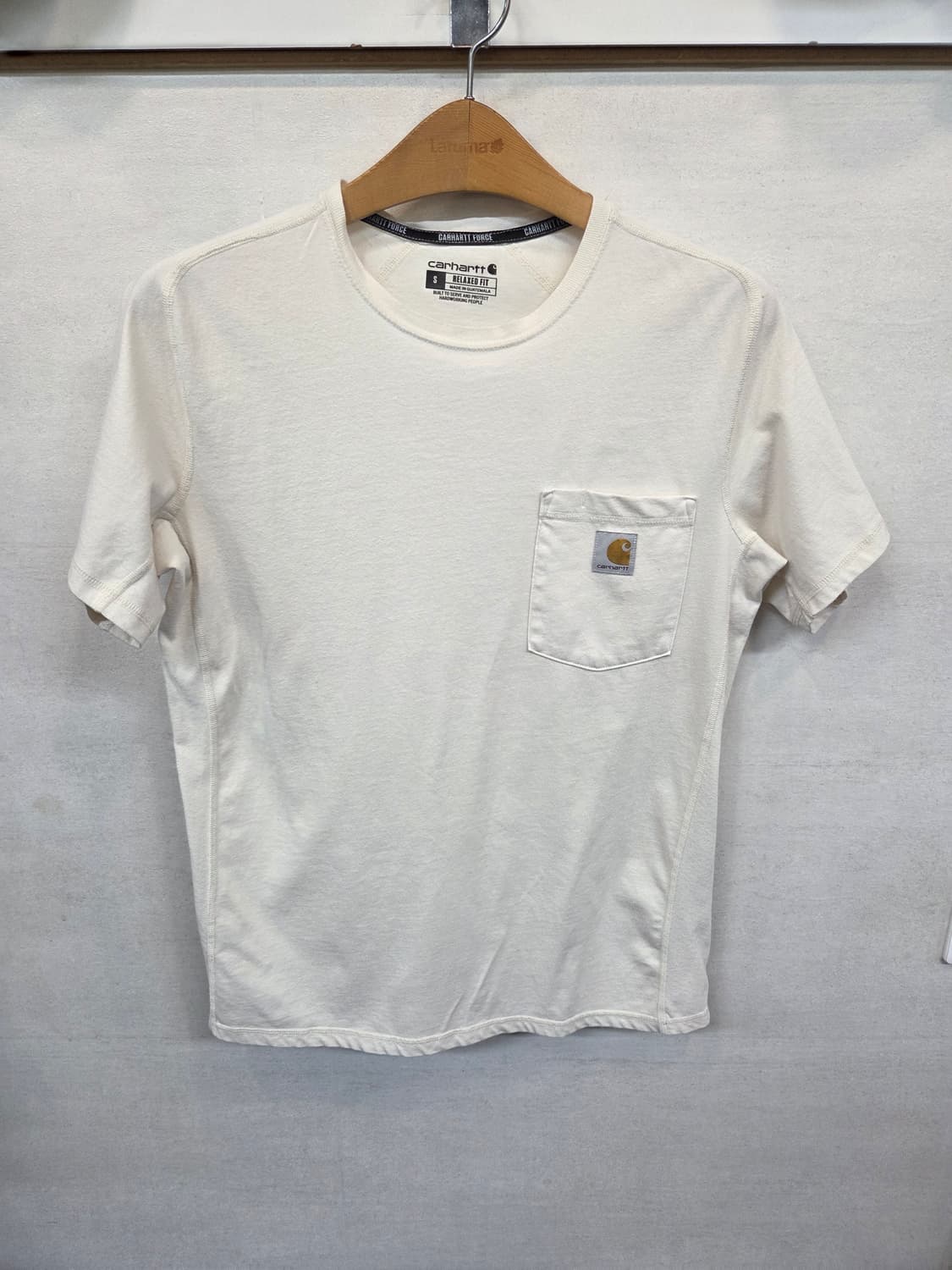 칼하트 포스 포켓 반팔 크림 s 릴렉스드핏  상품이미지1
