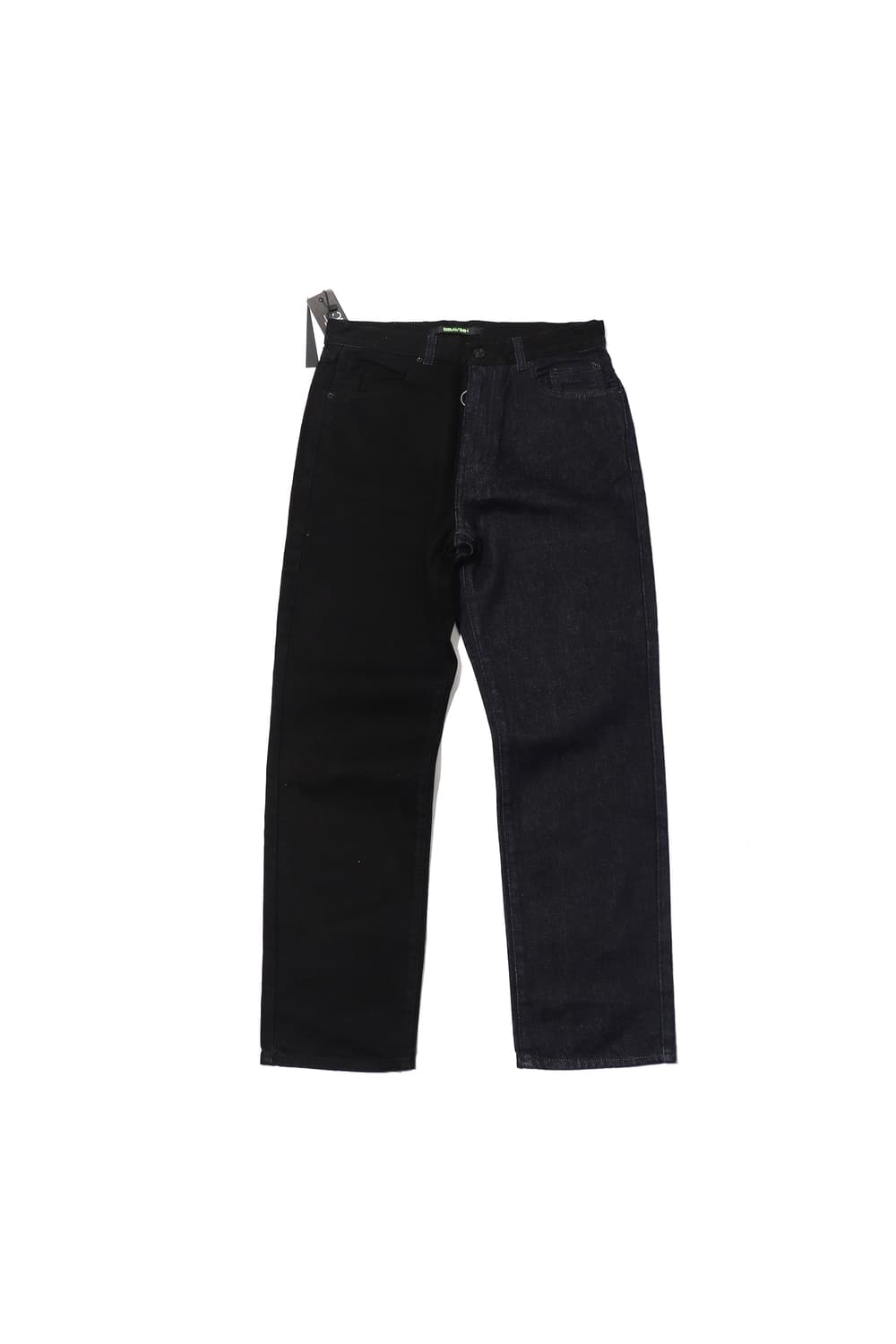 MMIC 미사용 블랙 인디고 배색 데님 팬츠 size 29 상품이미지1