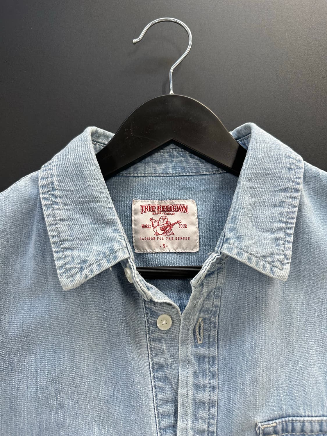 트루릴리전 스티치 데님 반팔셔츠 상품이미지6