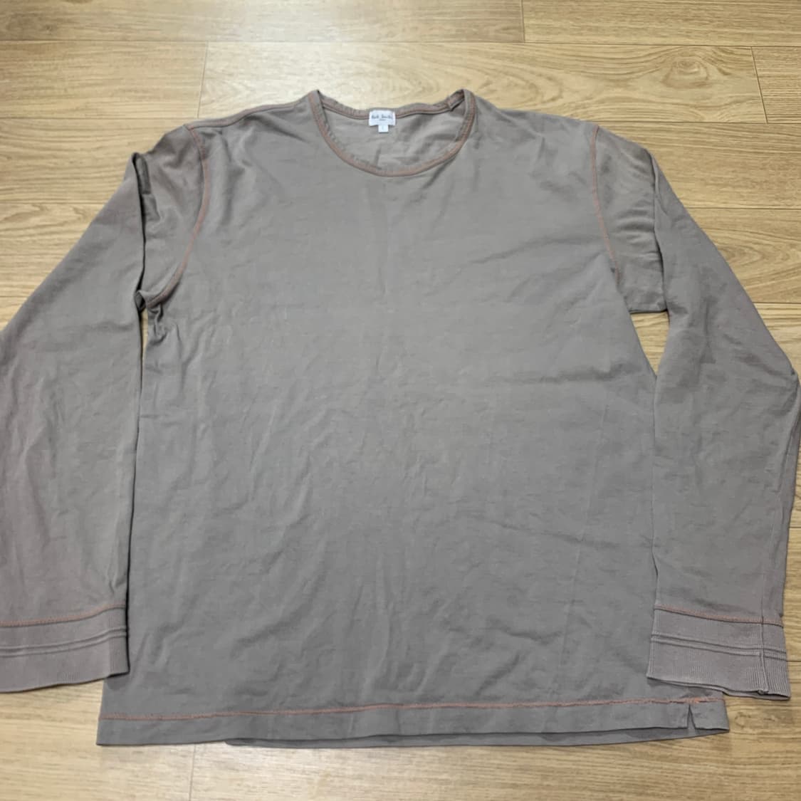 L]Paul Smith 폴스미스 주황 스티치 포인트 워싱 롱슬리브 티셔츠 상품이미지1