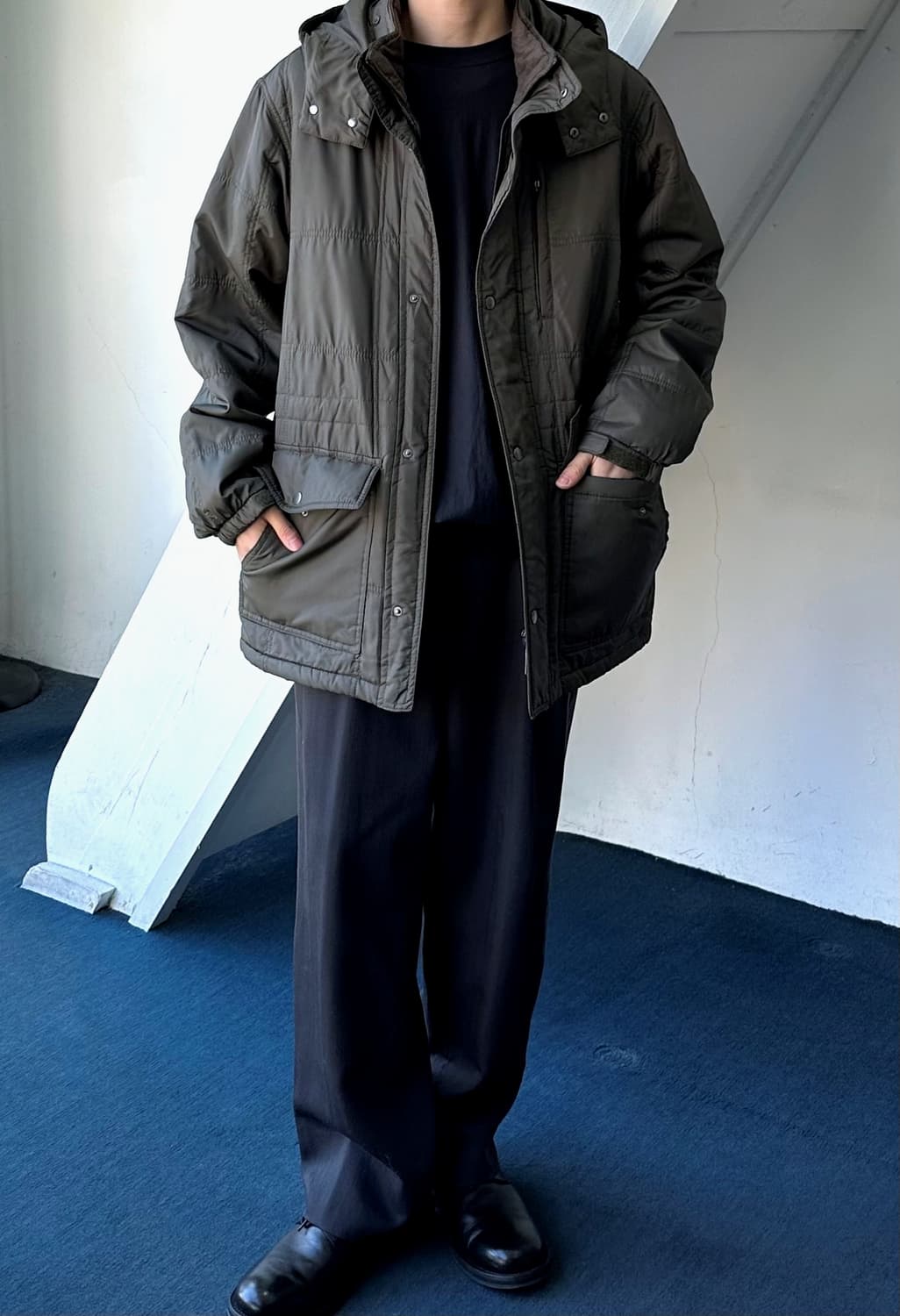 Quilted utility hood parka 상품이미지8