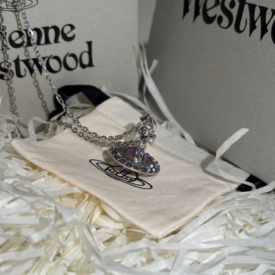 풀박스) 비비안웨스트우드 퍼플 오알비 펜던트 목걸이 상품이미지1