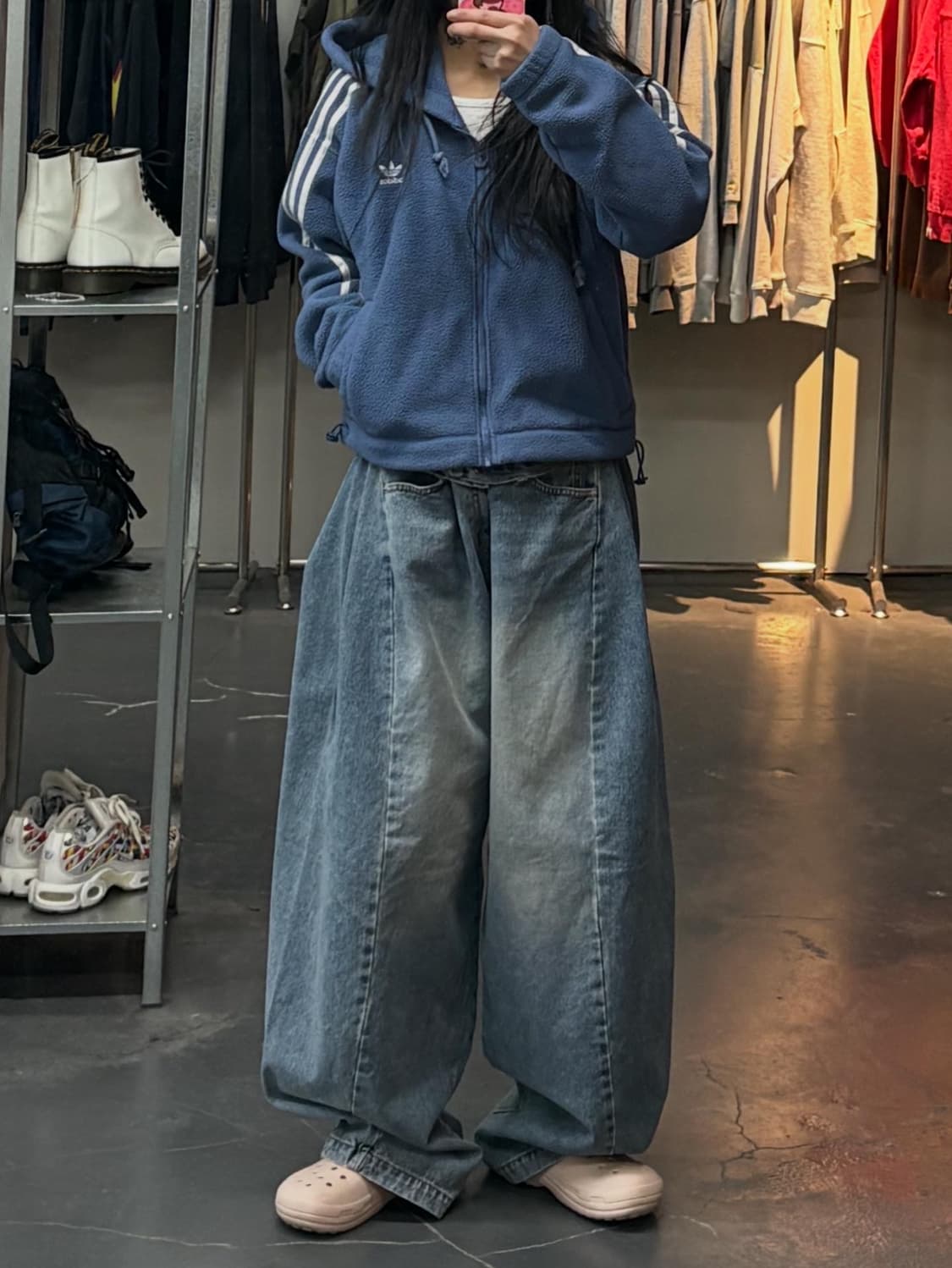 아디다스 플리스 크롭 풀집업 A3158 상품이미지1