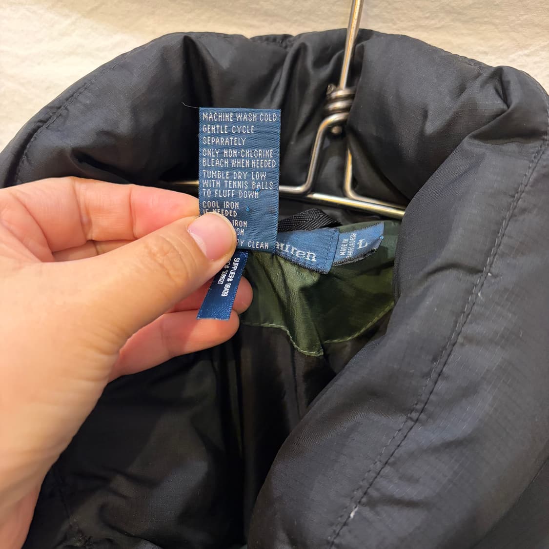 폴로 랄프로렌 블랙/카키 패딩 점퍼  상품이미지6