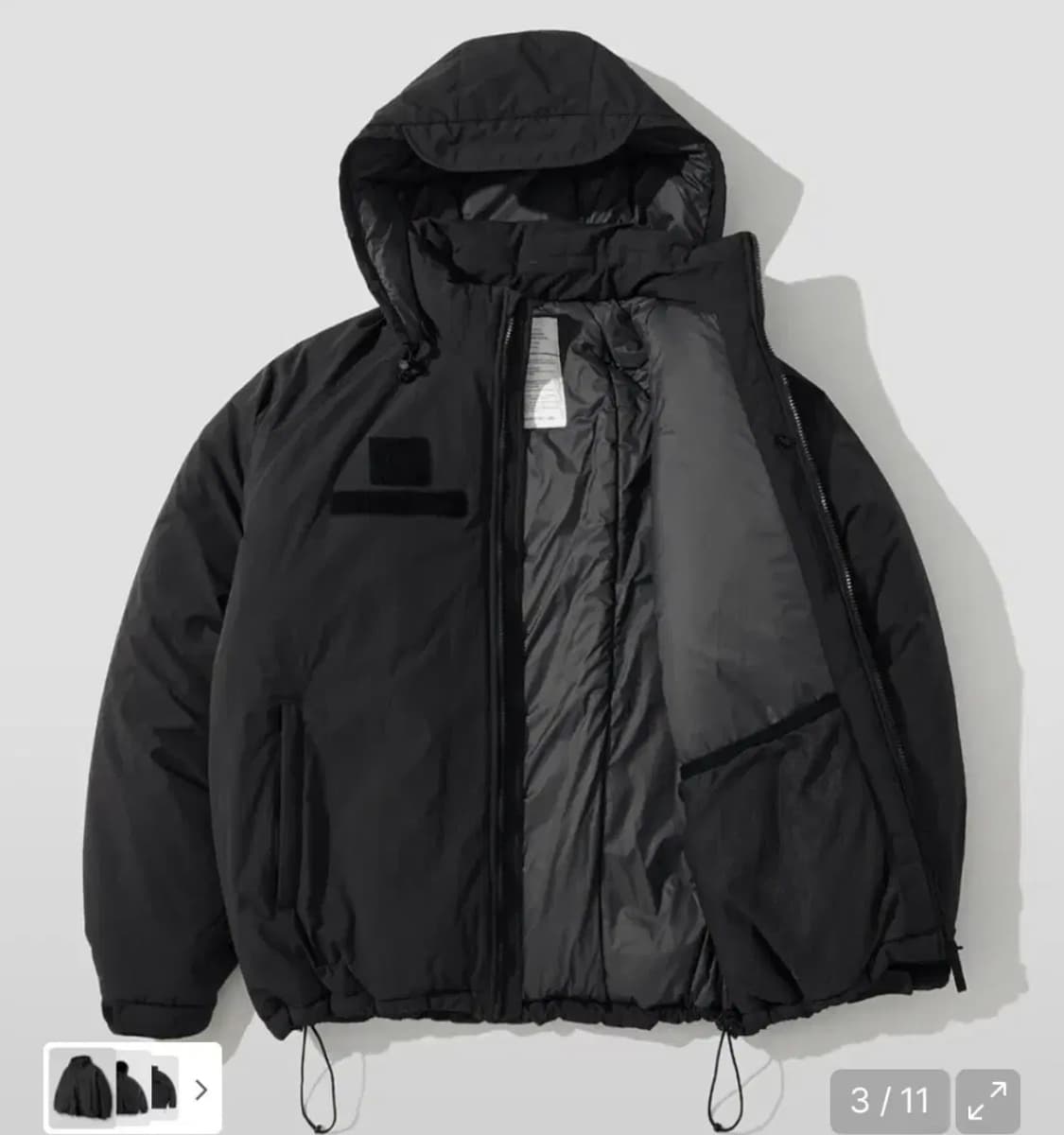 (새상품)아웃스탠딩 패딩 PRIMALOFT LEVEL 7 블랙 L 상품이미지3