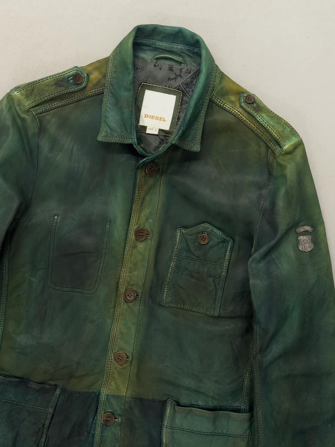 디젤 페이딩 레더 자켓 상품이미지2