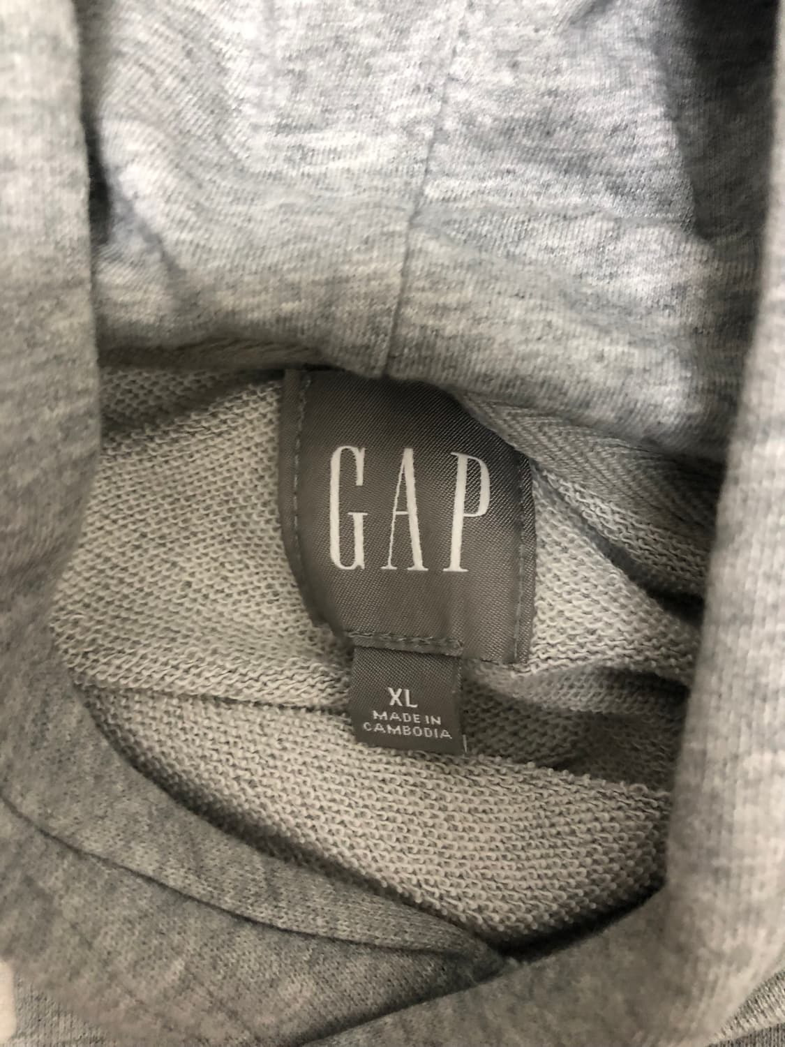 갭 후드티 그레이 색상 XL 105 사이즈 상품이미지3