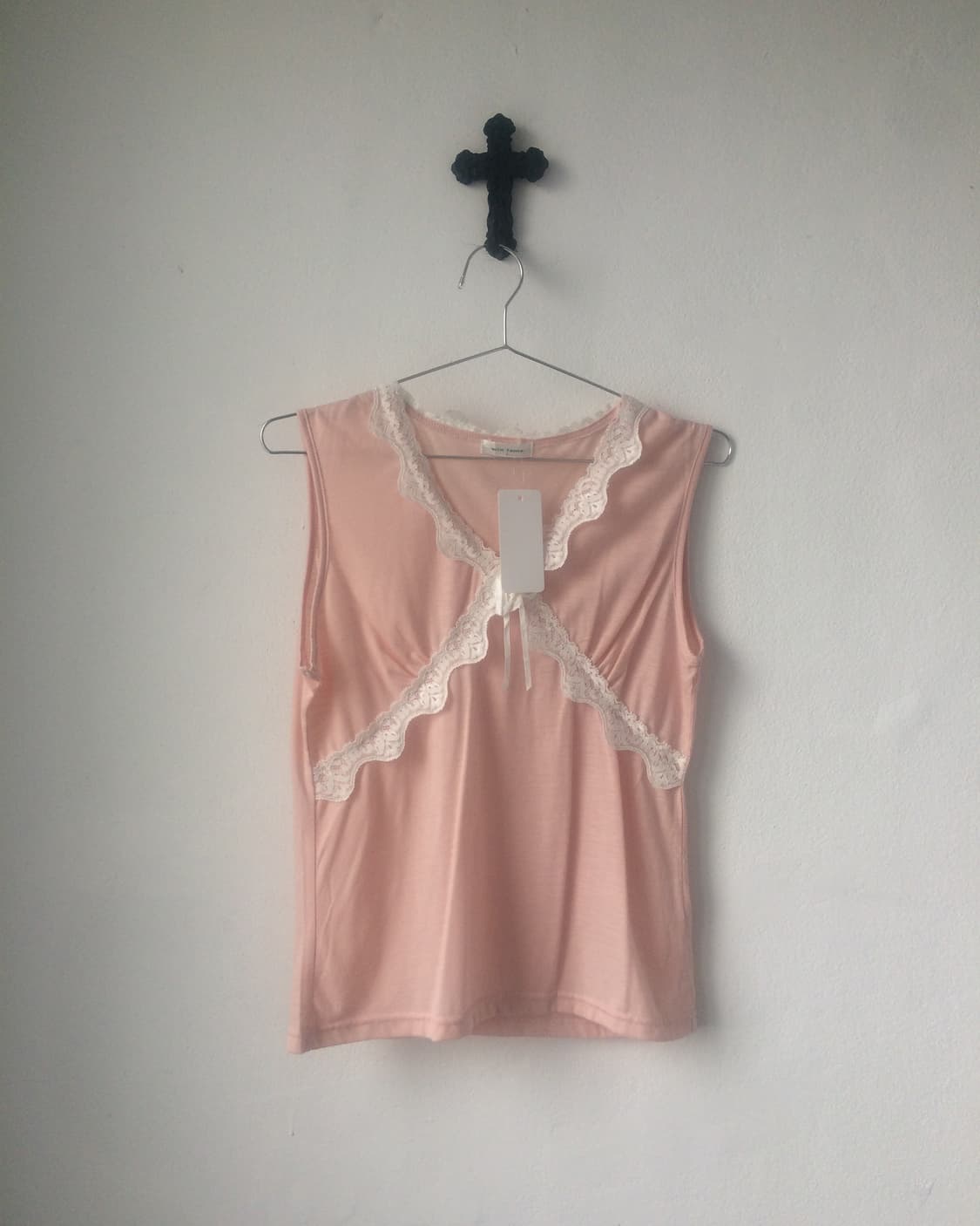 Lace trimming sleeveless 상품이미지2