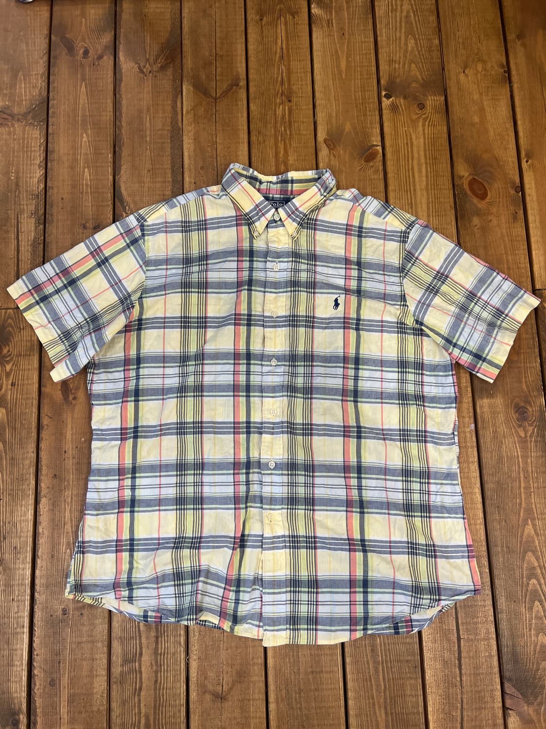 폴로 엘로우 반팔 체크 셔츠 상품이미지7