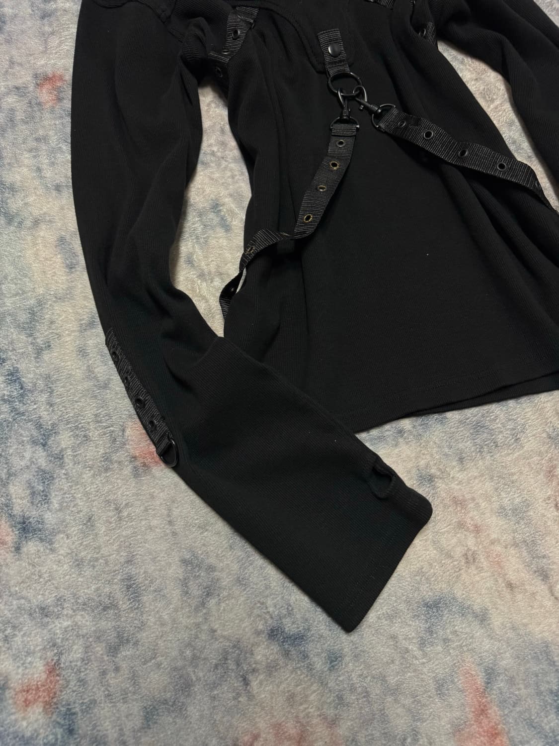 Chemical black 00s bondage gimmick ribbe 상품이미지5