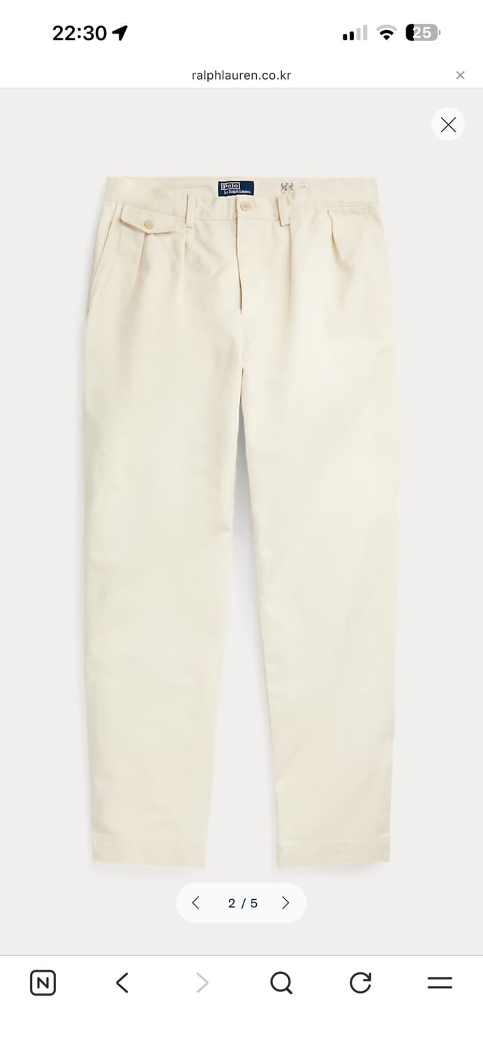 폴로 휘츠먼 릴랙스핏 치노팬츠 크림색 팝니다 상품이미지1