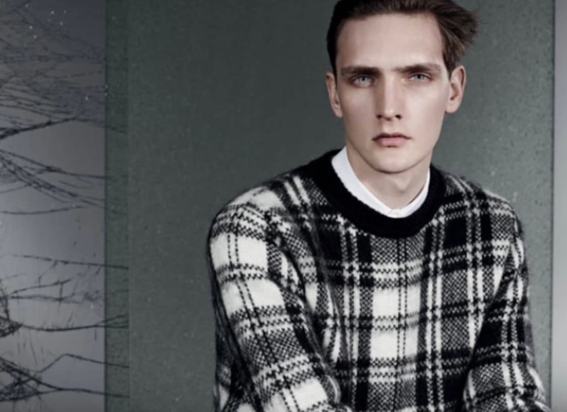 [S] 산드로옴므 모헤어 타탄체크 니트 상품이미지1