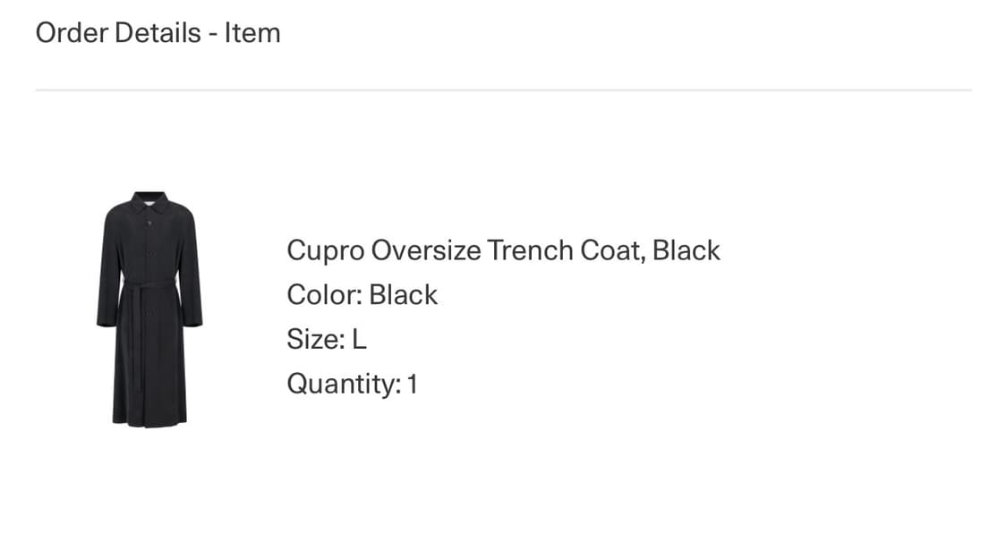 아모멘토 큐프로 오버사이즈 트렌치 코트 L 상품이미지2