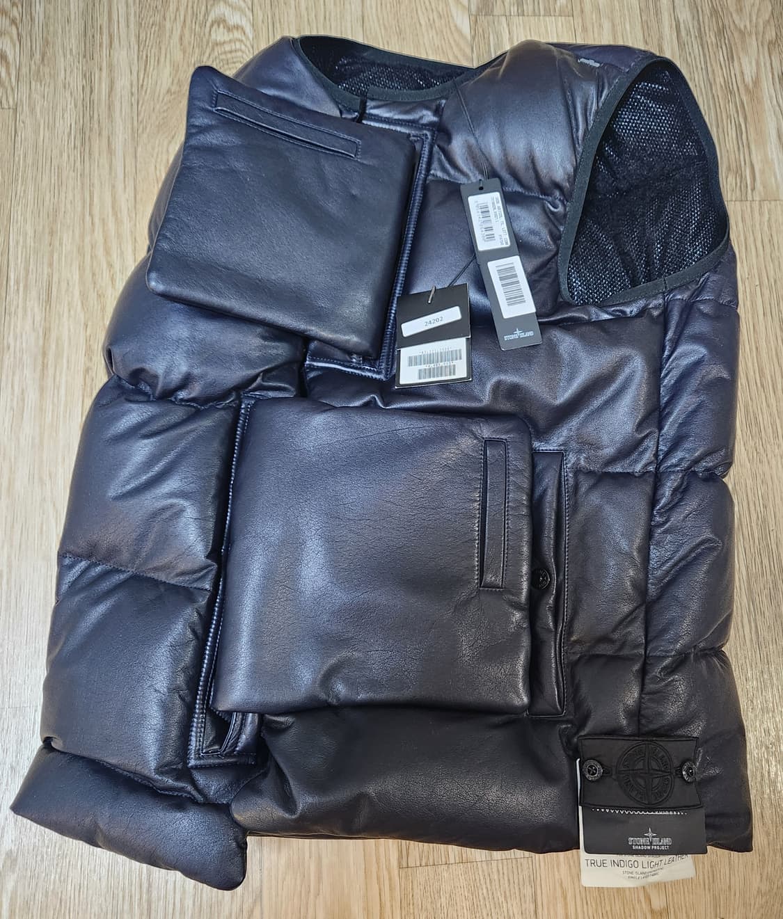 [정품] 스톤아일랜드 레더유딜리티베스트 가죽 패딩 조끼 L (남여공용)  상품이미지3