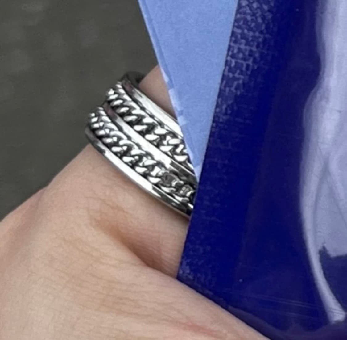 써지컬 볼드 체인 스틸 링 17호 상품이미지1