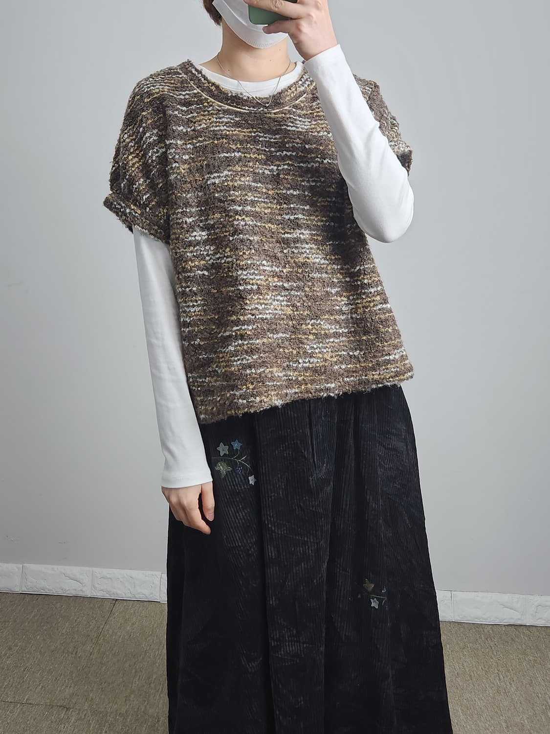 반소매 믹스 니트 상품이미지4