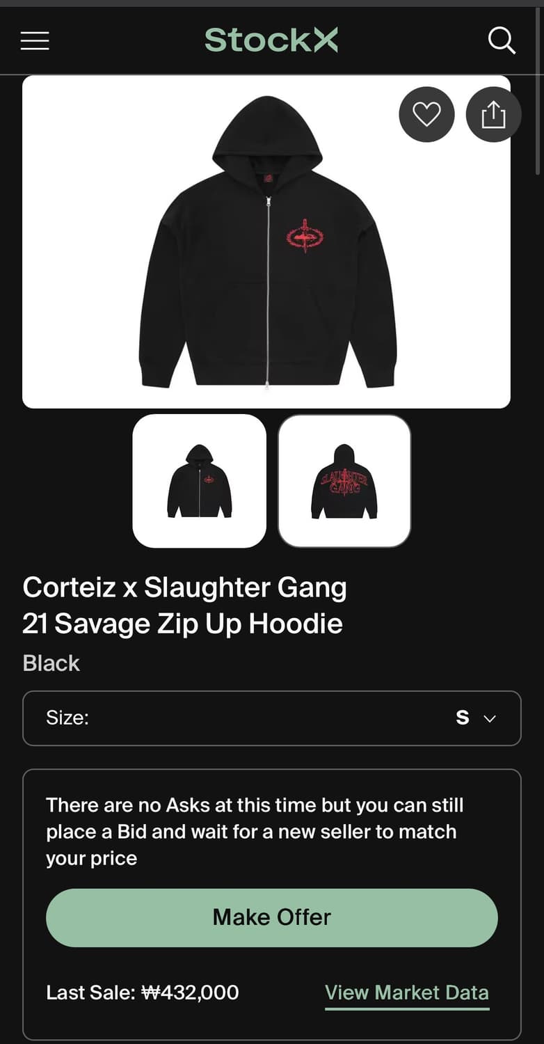 Corteiz x SlaughterGang 21 Savage hoodie 상품이미지7
