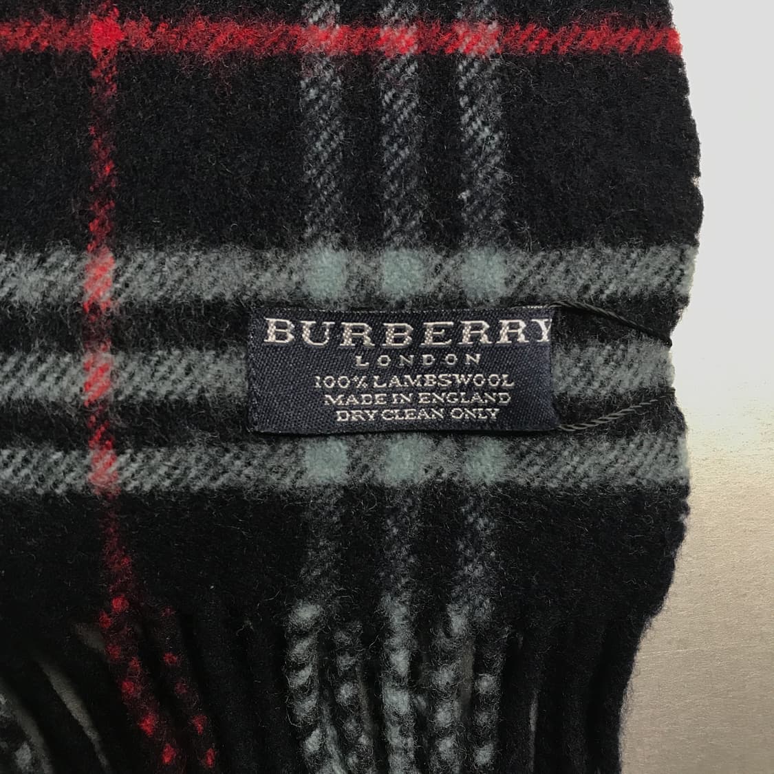 버버리 정품 램스울 머플러 네이비 상품이미지4