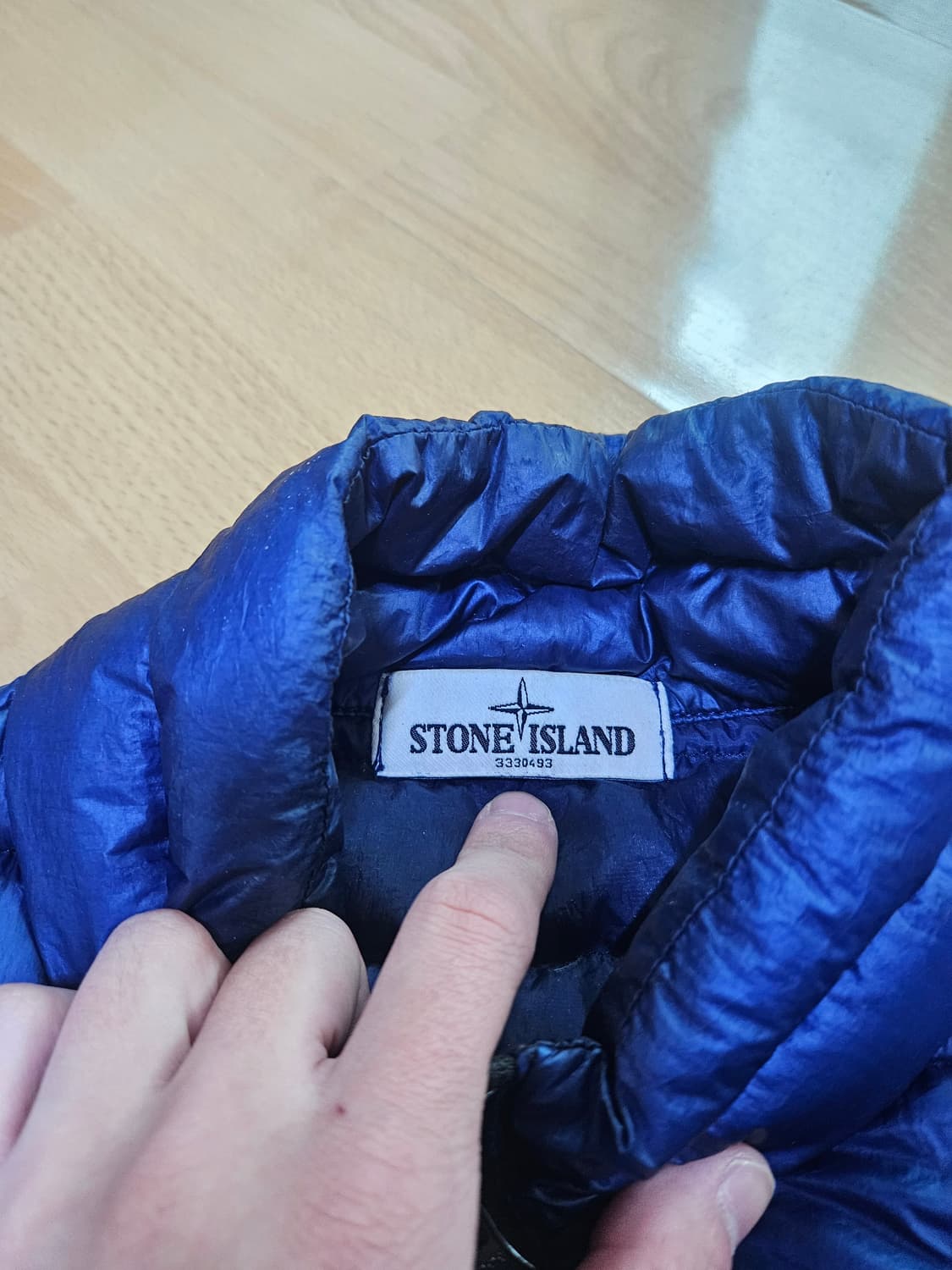 정품) 스톤아일랜드 가먼트다이 구스다운 경량 패딩 s사이즈 상품이미지2
