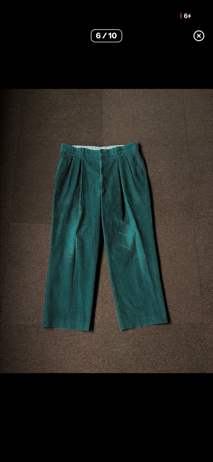 Reed st. James 파인그린 코듀로이 와이드 트라우저 상품이미지6