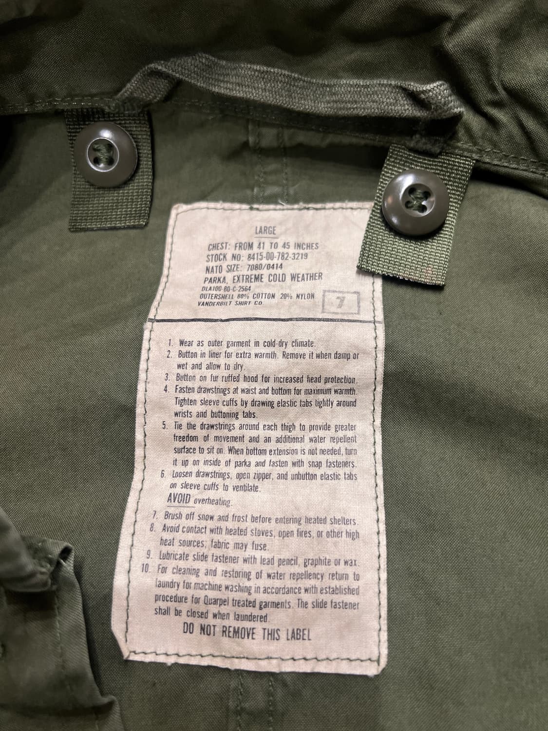 80’s US Army M-65 피쉬테일 L 상품이미지3