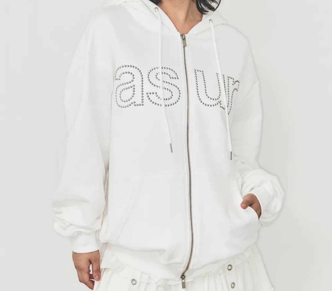 애즈유아 후드집업 화이트 M 상품이미지1