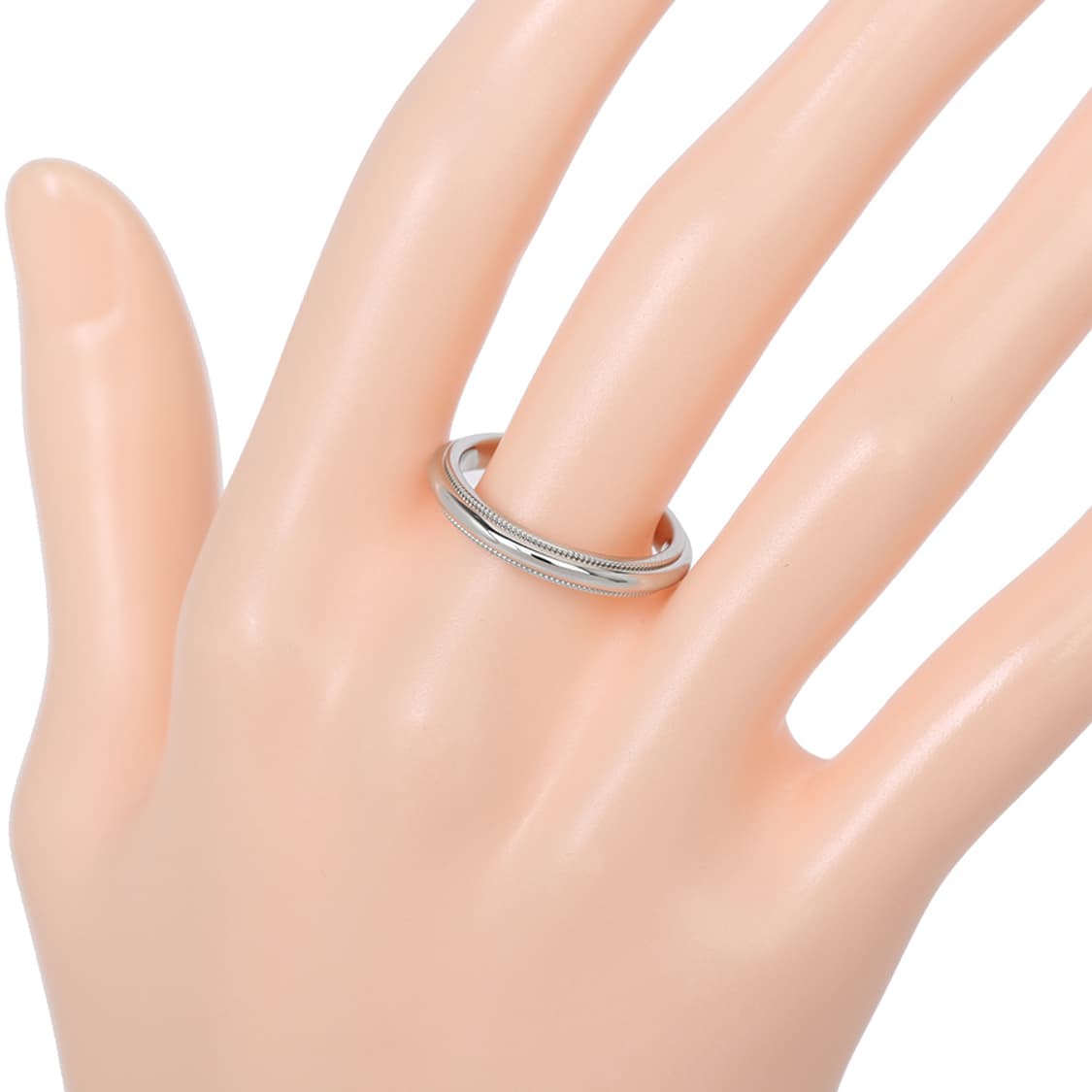 티파니 투게더 밀그레인 밴드링 플래티늄 반지 3MM 10호 상품이미지4
