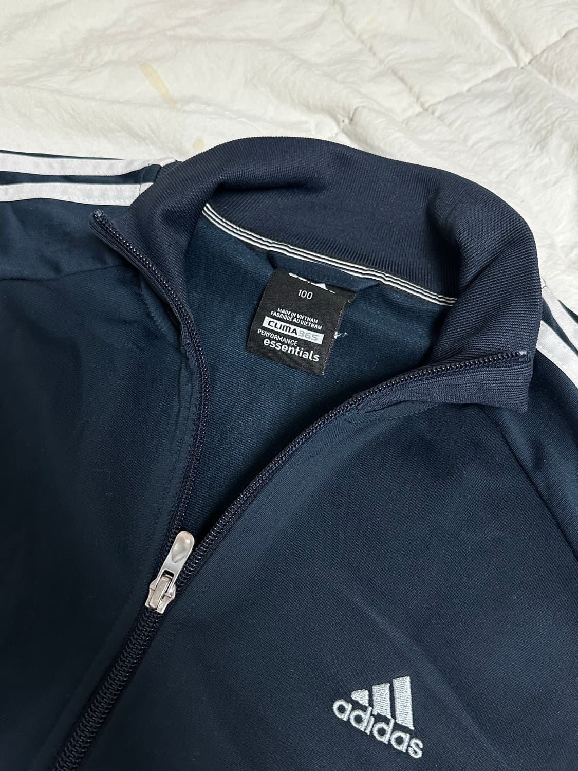 아디다스 네이비 져지 트랙탑 라지 에센셜  상품이미지6