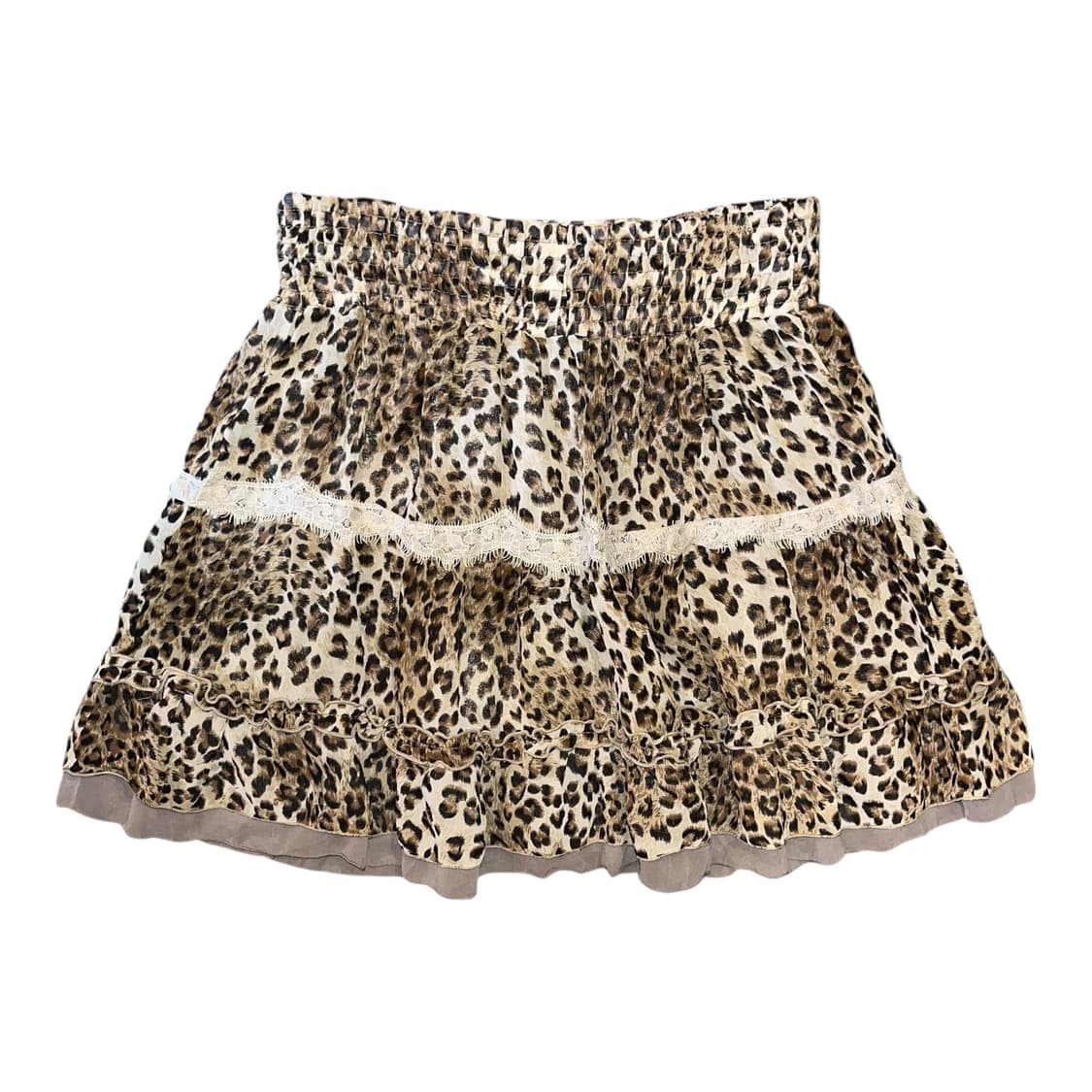 axes femme 액시즈팜 호피 레이스 스커트 갸루키치y2k펑크 상품이미지4