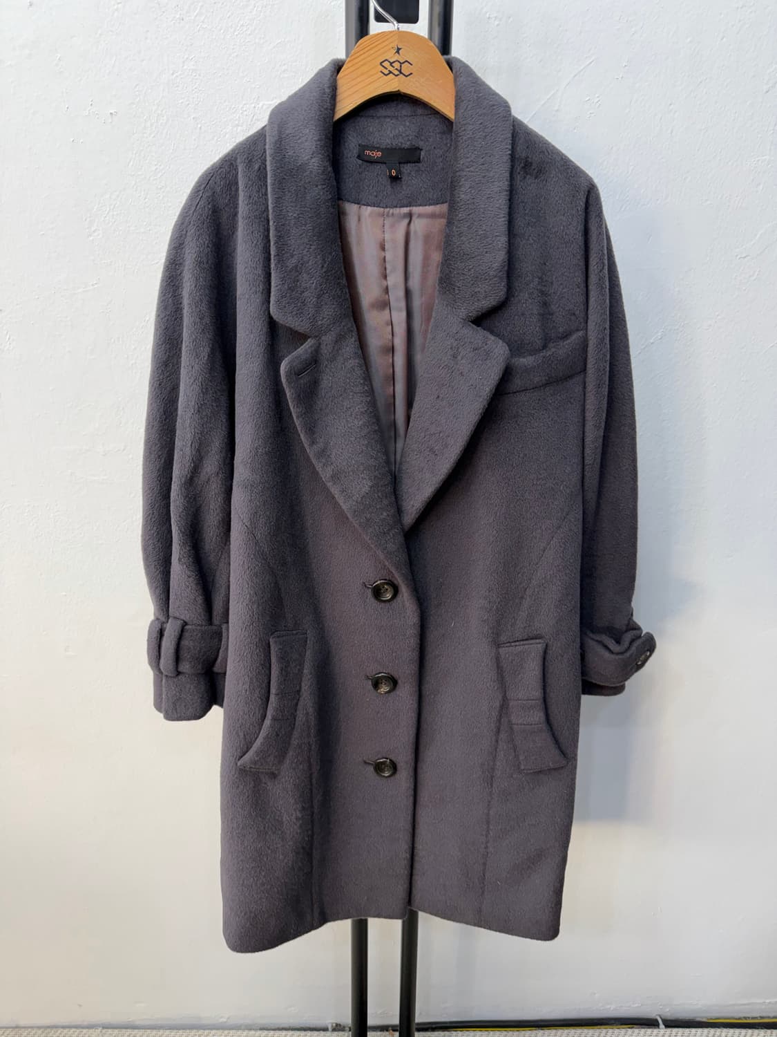 정품) maje 마쥬 루즈핏 앙고라 코트 0 상품이미지1