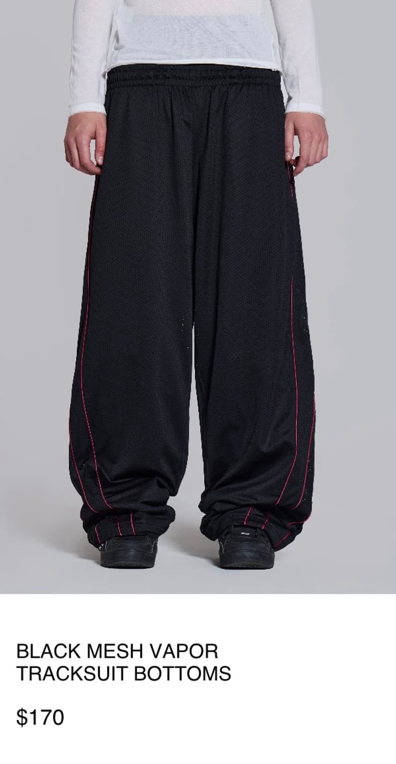 제이디드런던 블랙 매쉬 베이퍼 트랙수트 상품이미지1