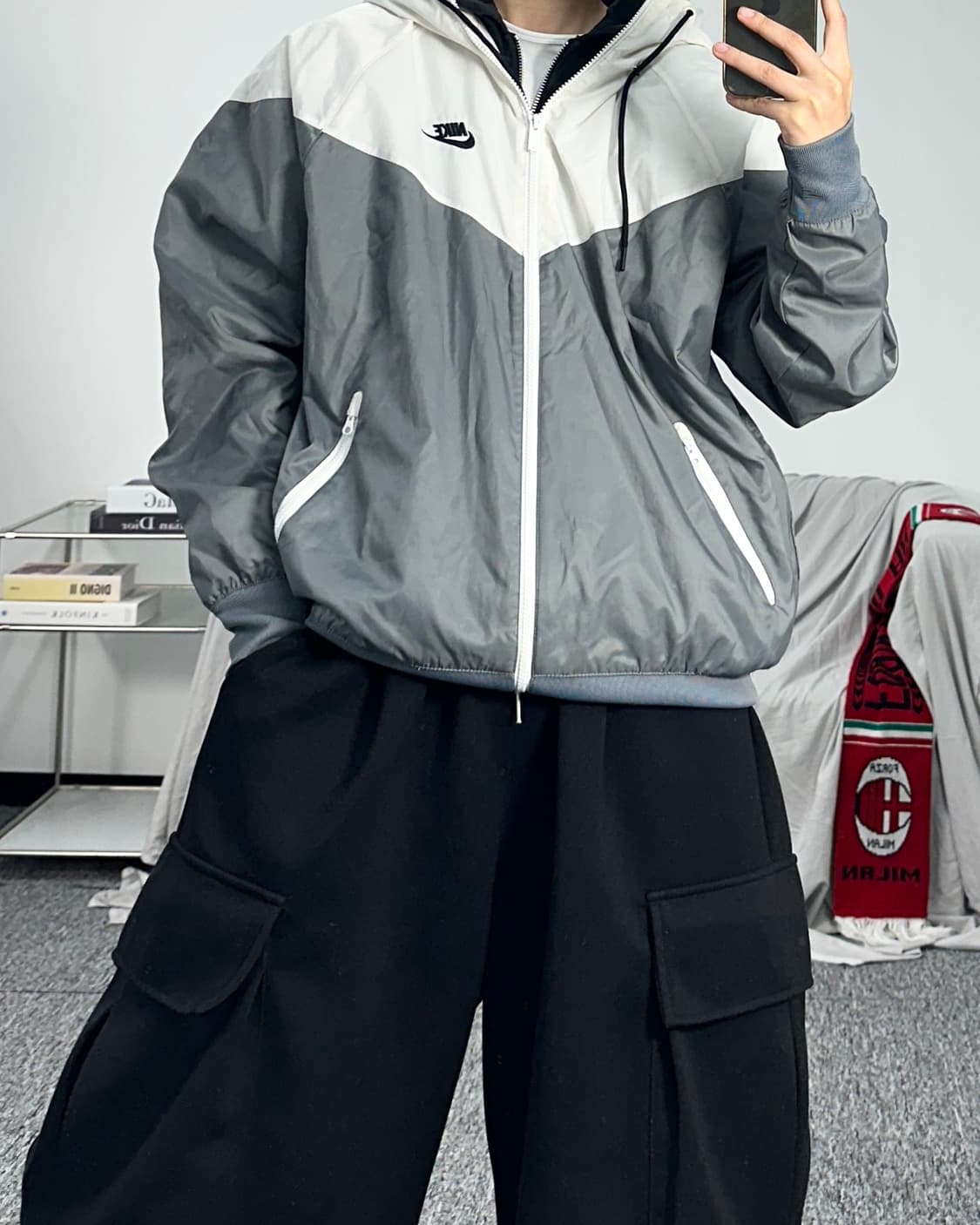 나이키 신형 믹스컬러 스우시 후드 바람막이 XL 상품이미지3