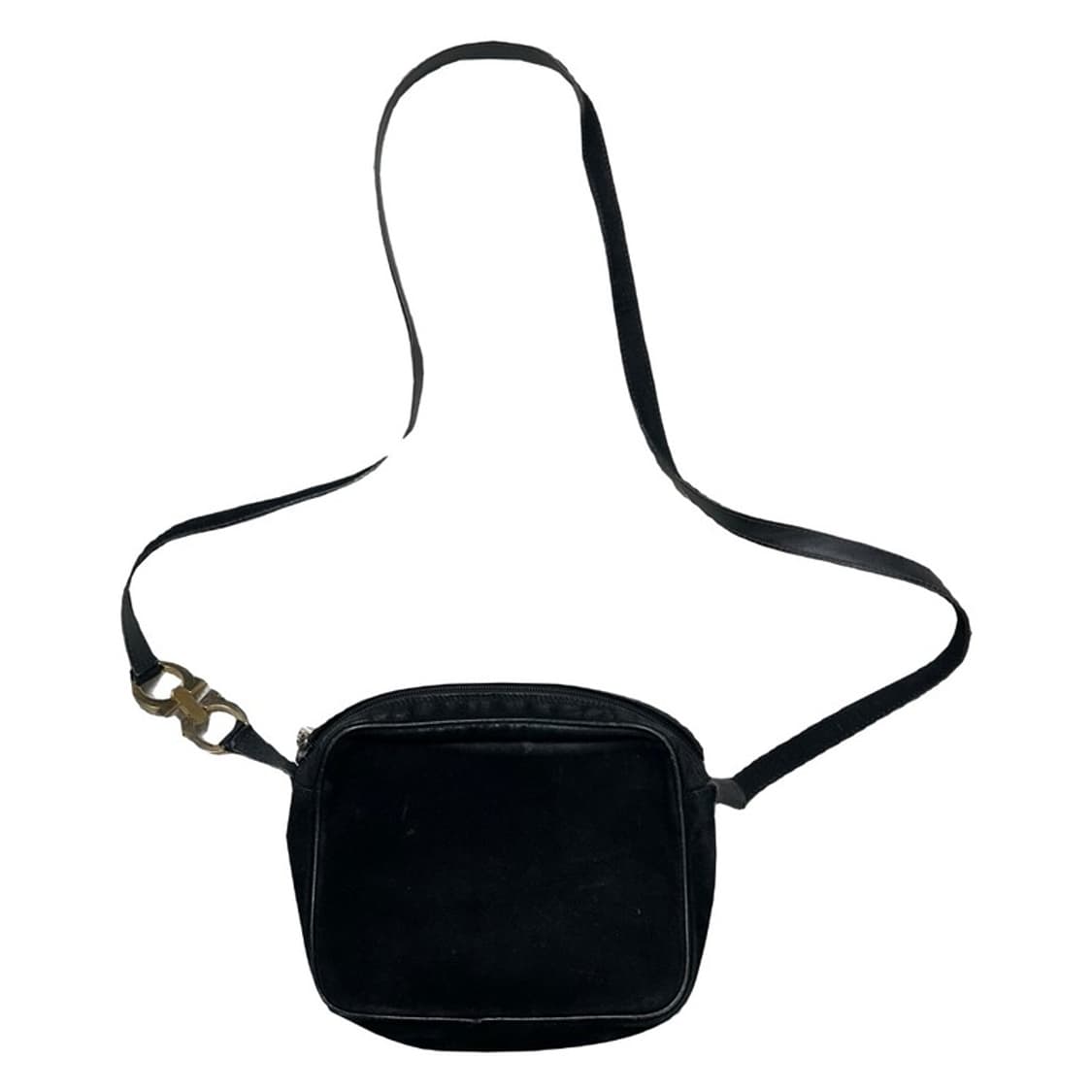 살바토레 페라가오 스웨이드 간치니 로고 블랙 크로스백 상품이미지7