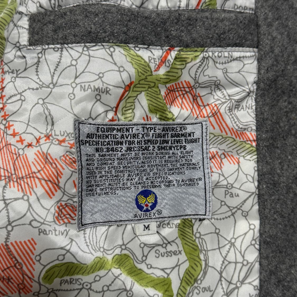 아비렉스 백로고 더블 울 피코트 M 상품이미지8