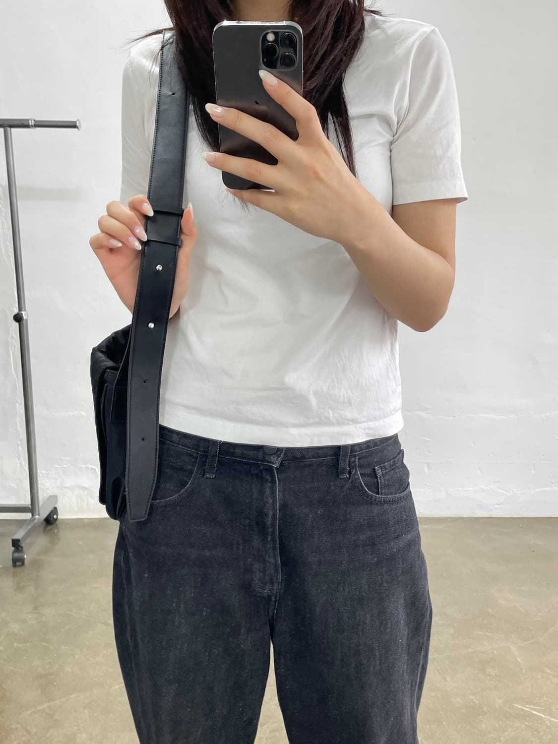 마뗑킴 나일론 버클 숄더백 블랙 상품이미지3