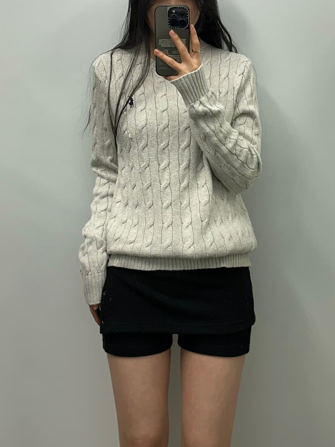 폴로 랄프로렌 신형 그레이 꽈배기 니트 상품이미지1