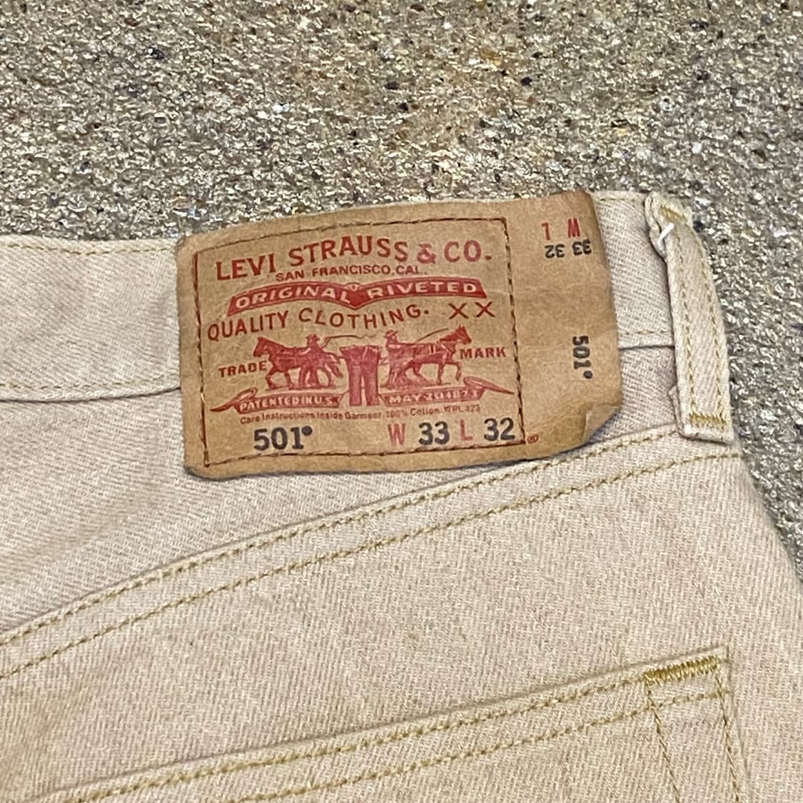 빈티지 리바이스 501 베이지진 청바지 상품이미지8