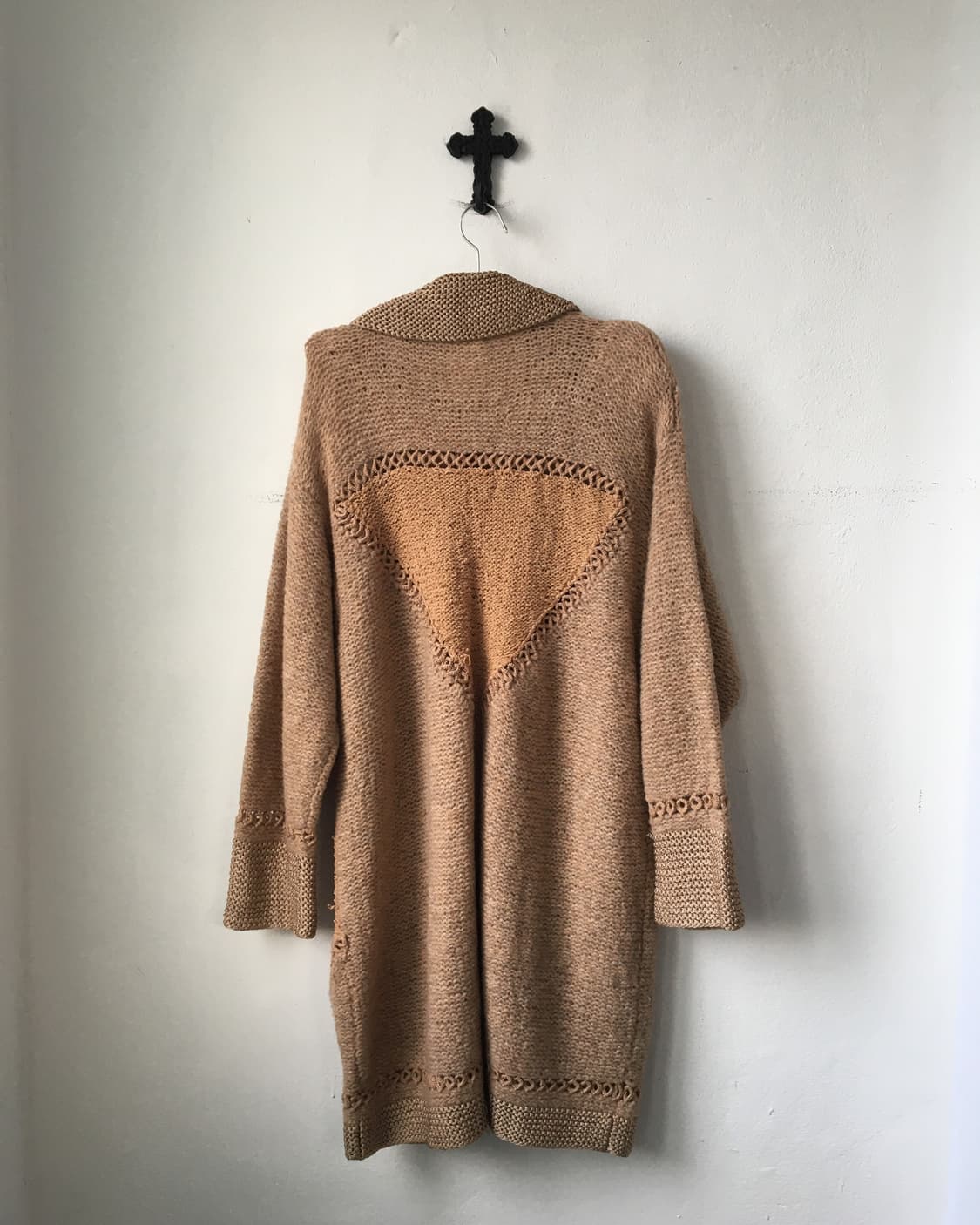 Crochet point knit long cardigan 상품이미지3
