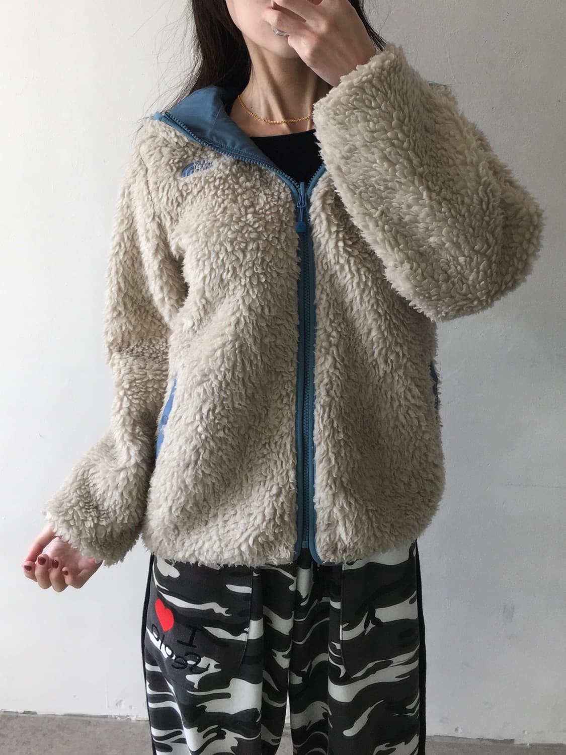 노스페이스 가슴로고 양털자켓 상품이미지1