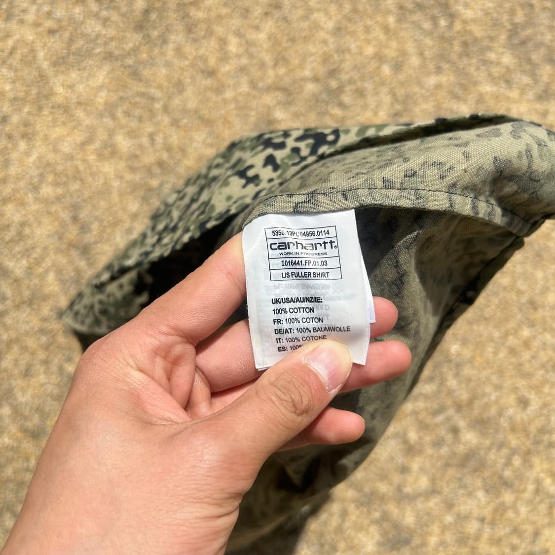 칼하트(Carhartt) 카모폴라쥬 셔츠 상품이미지5