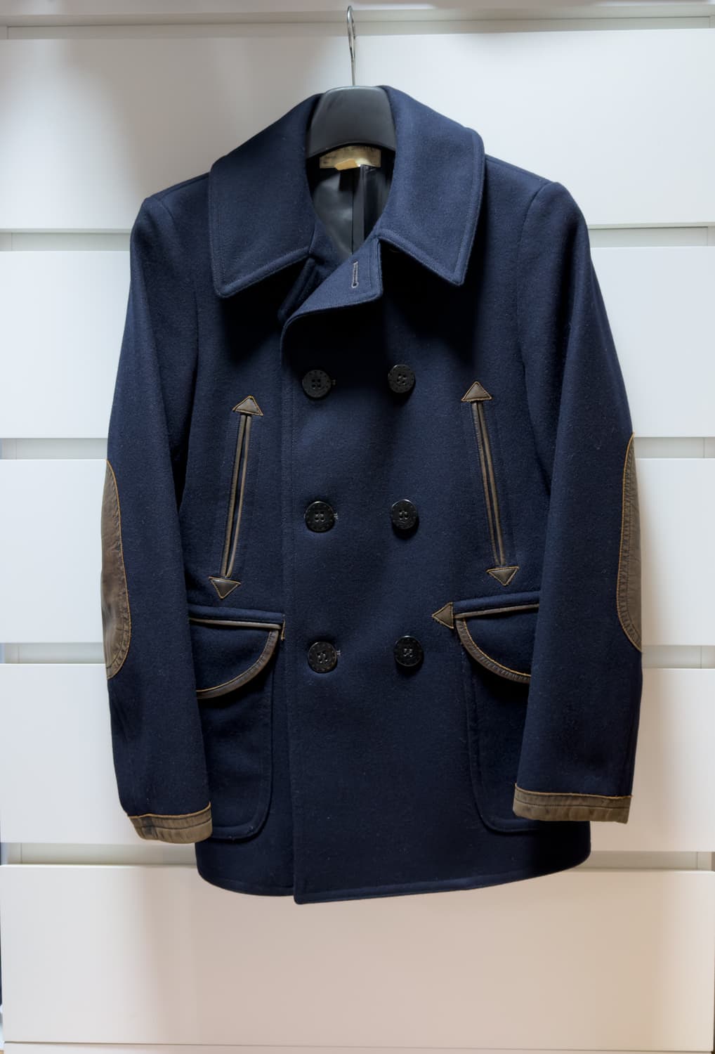 RRL 더블알엘 레더트림 피코트 (S) 판매합니다. 상품이미지1