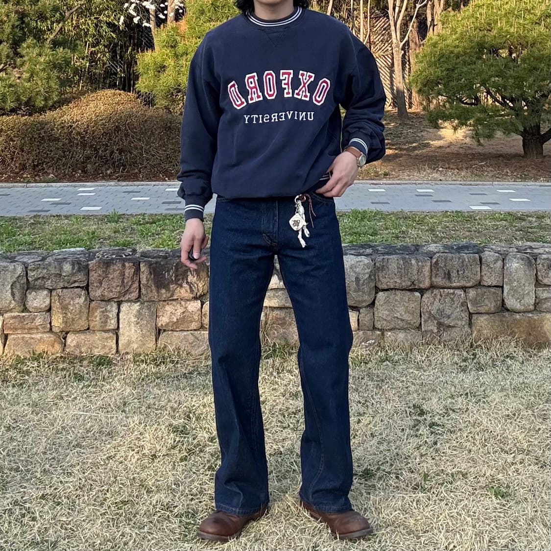 옥스포드 유니버시티 로고 스웻셔츠 (영국 생산) 상품이미지2