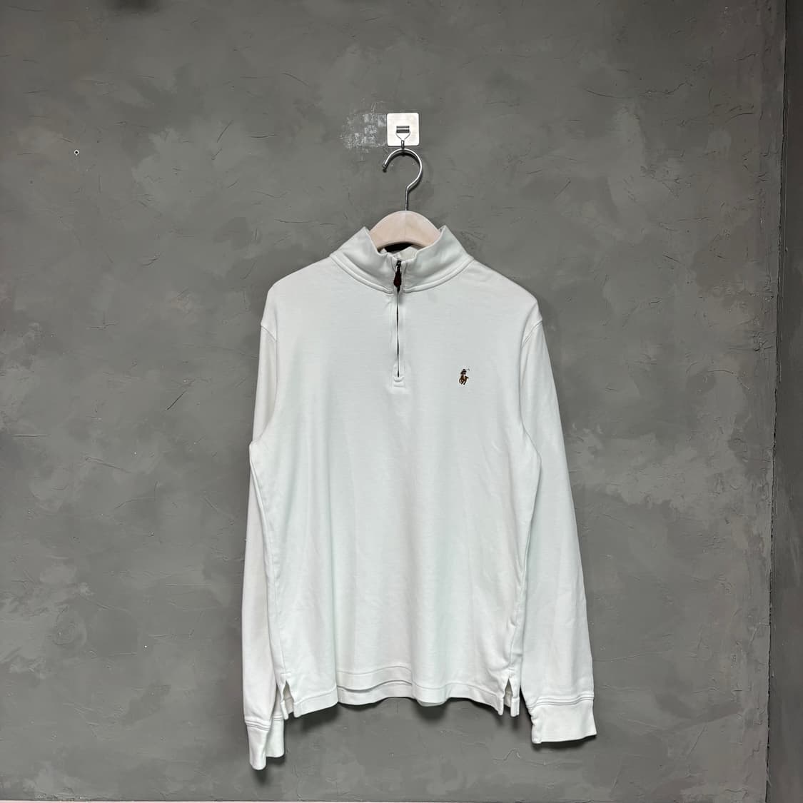 폴로 랄프로렌 니트 반집업 화이트 상품이미지1