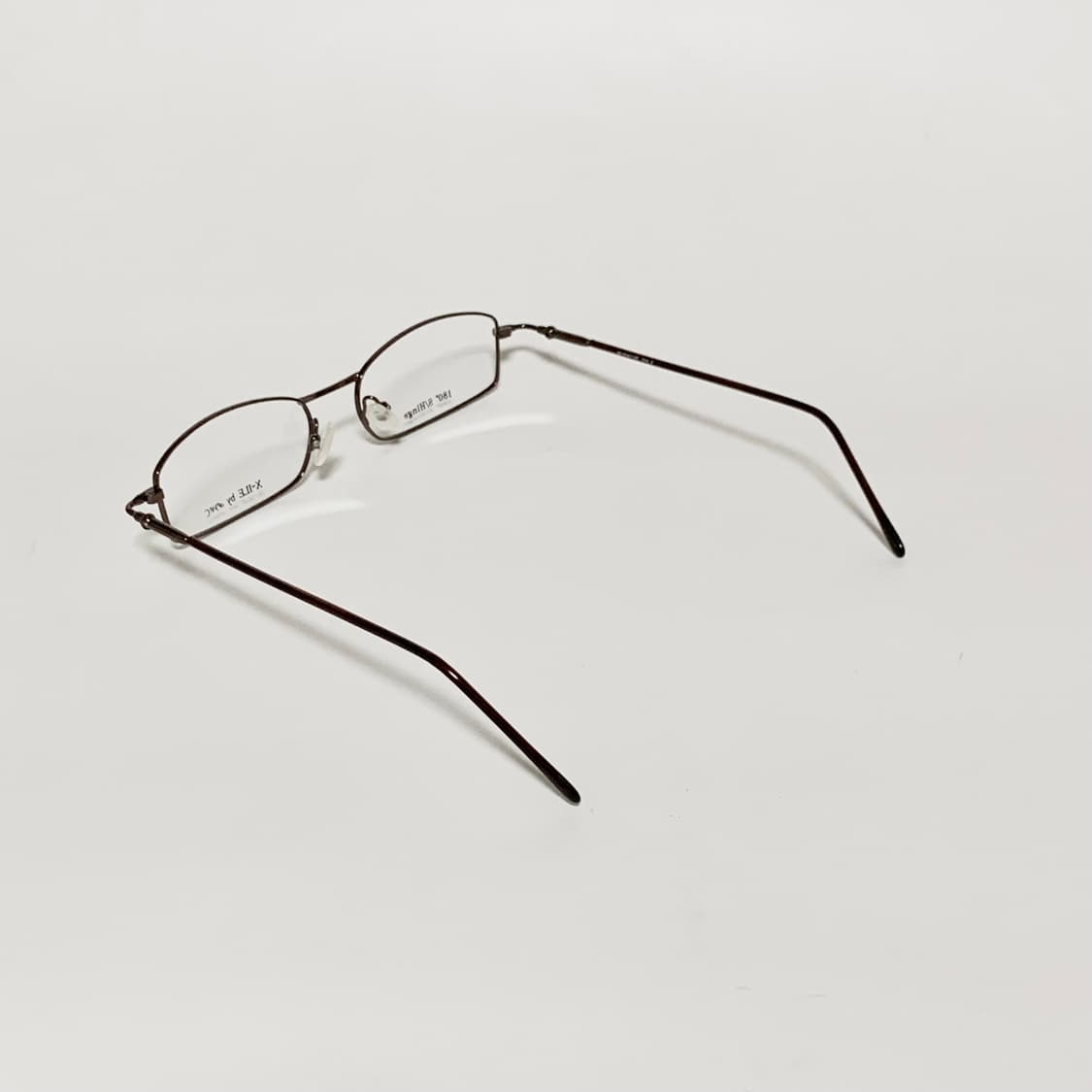 995 데드스탁 빈티지 안경테 메탈 브라운 슬림 직사각형 남녀공용 초경량 상품이미지5