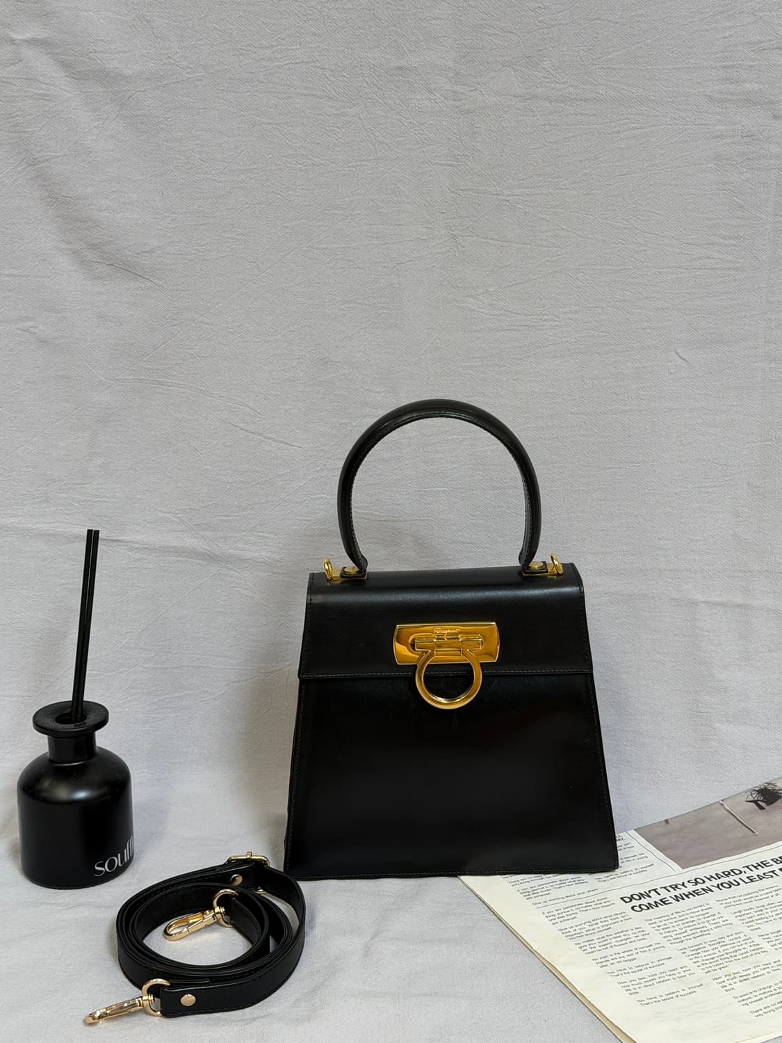 페라가모 켈리백 금장 간치니 토트백 탑핸들 크로스백 차정원백 김 상품이미지9