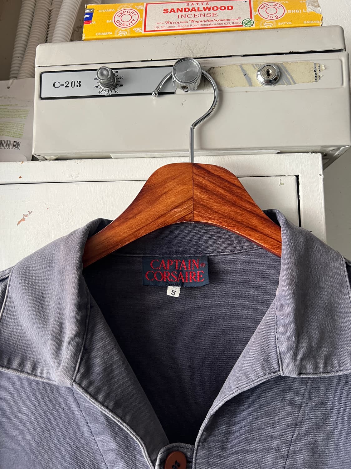 [XL]90's 빈티지 워싱 스목 프렌치 워크자켓 상품이미지2