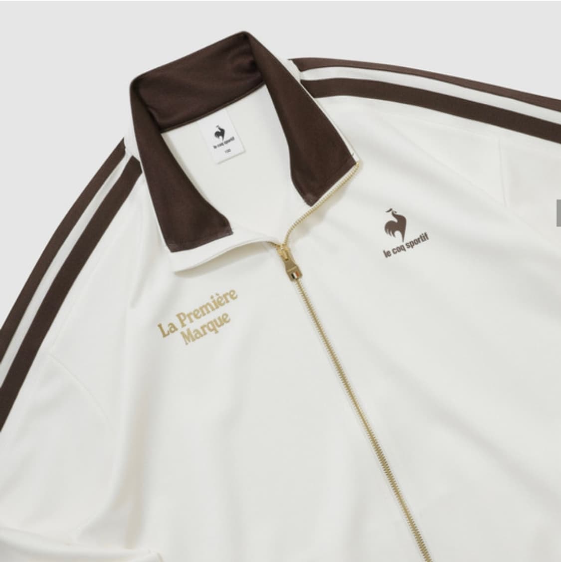 택O 새상품)) 르꼬끄 유니 선데이 루즈 트랙탑 집업 크림 상품이미지2