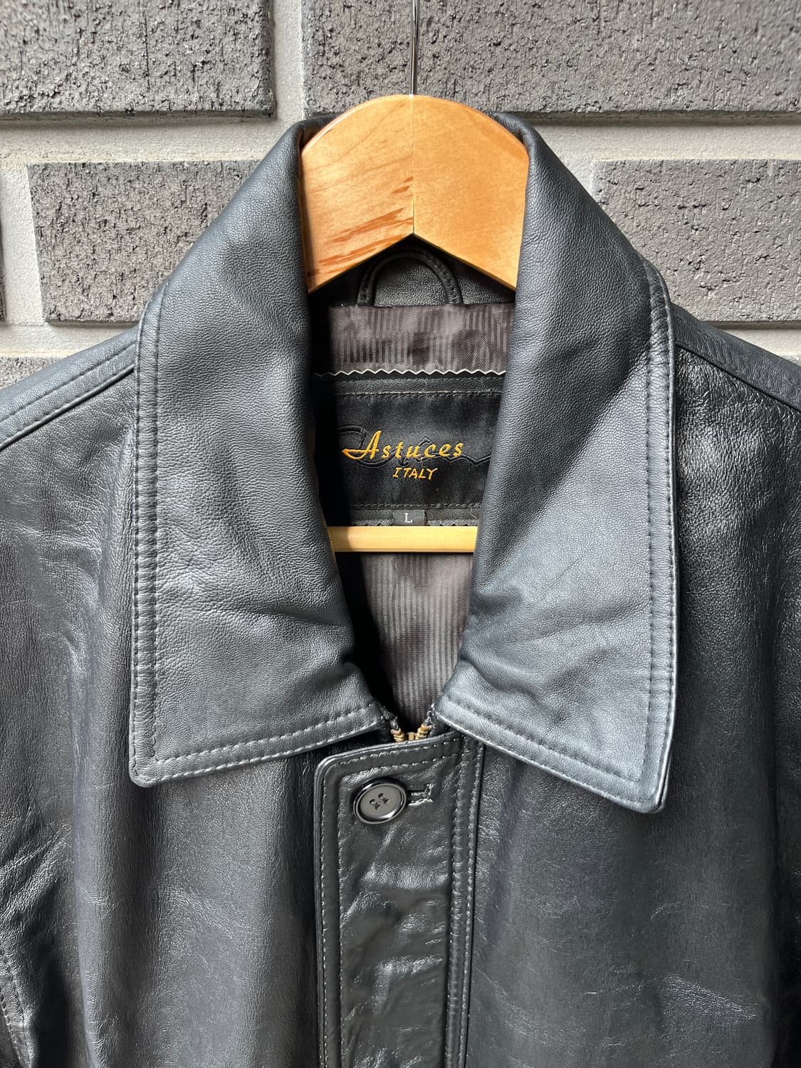 90s Genuine Lambskin 천연 양가죽 미디 자켓 상품이미지6