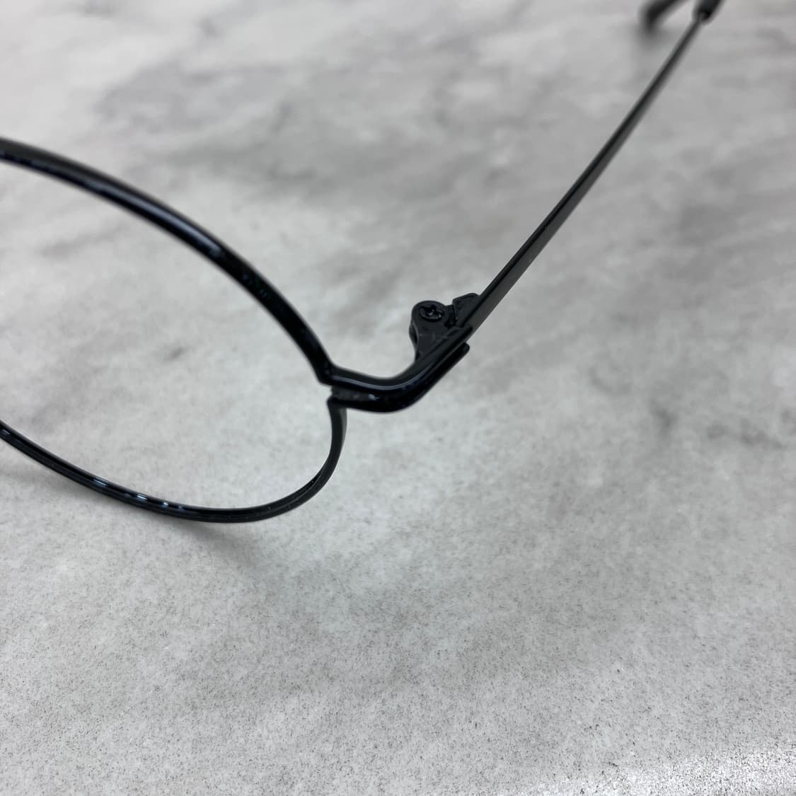 C48 PBL 블랙 라운드 역산각 메탈테 안경(Kids) 상품이미지2