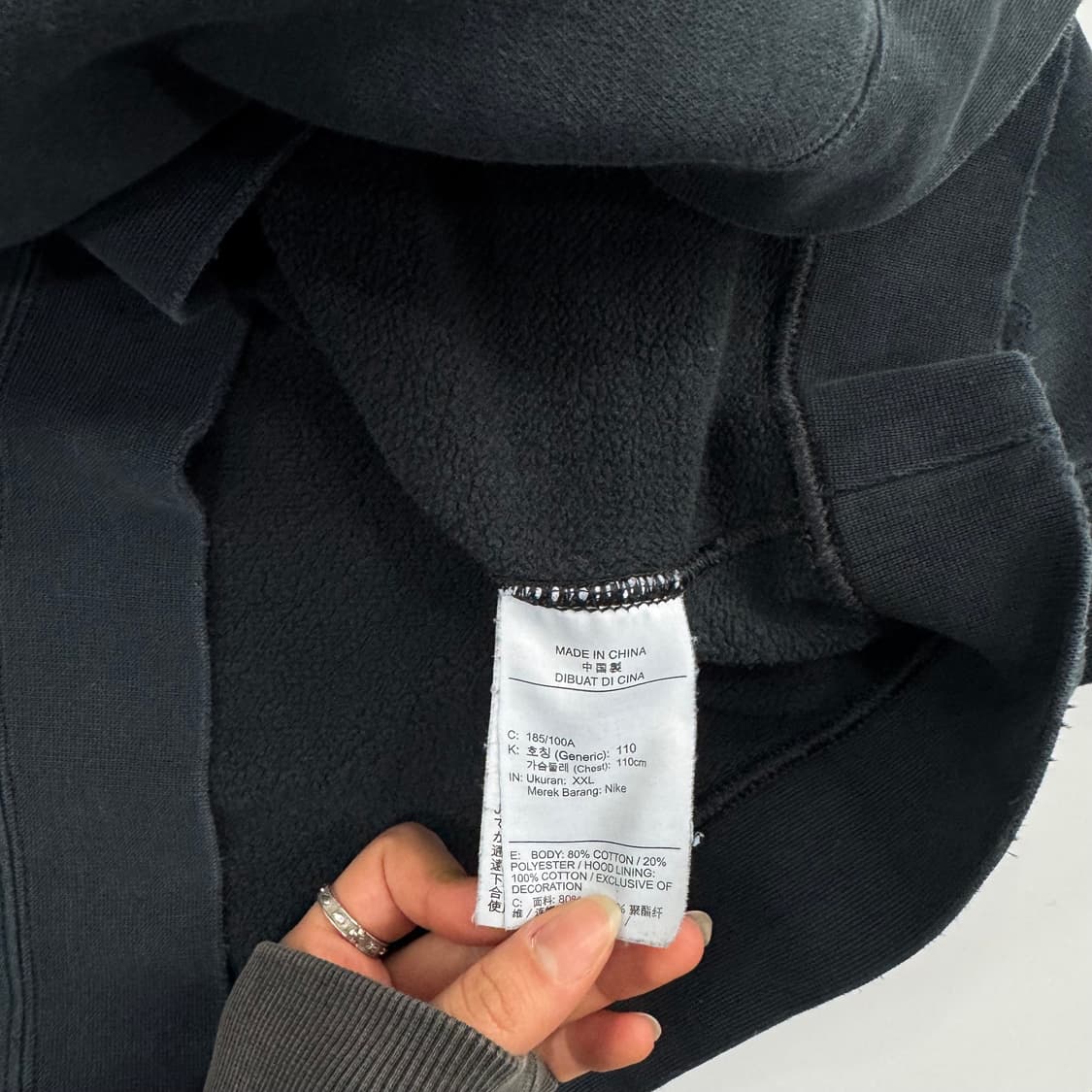 Nike 나이키 just do it 로고 네이비 후드티  상품이미지7